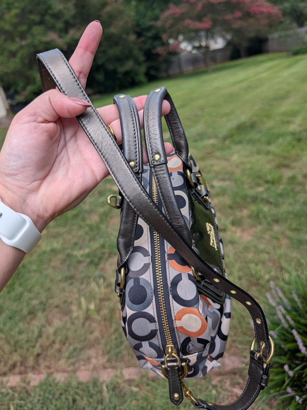 Y2K Coach Ashley Op Art mini satchel. - Gem